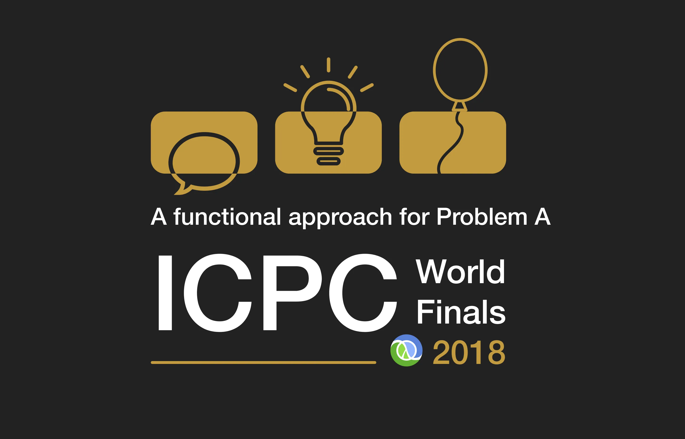 A Functional Approach for Problem A of ICPC 2018 World Finals